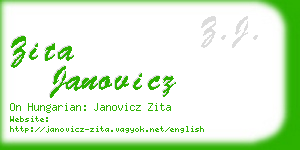 zita janovicz business card